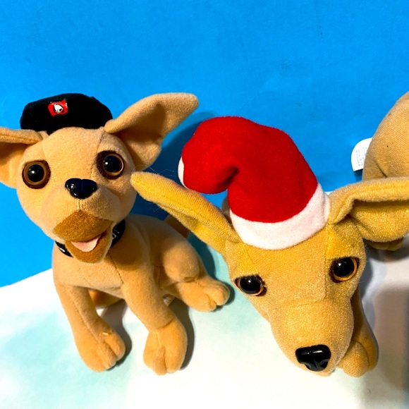 TACO BELL VINTAGE 90’s PUPPY DOG PLUSH CHIHUAHUA’S SET OF 4 (1) TALKING APPLAUSE - Picture 5 of 14